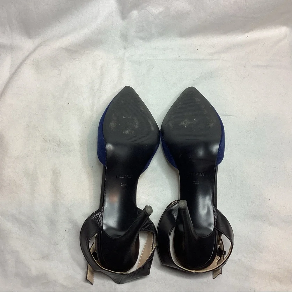 Nine West Leather and Velvet Heels size 9.5 - Picture 4 of 6